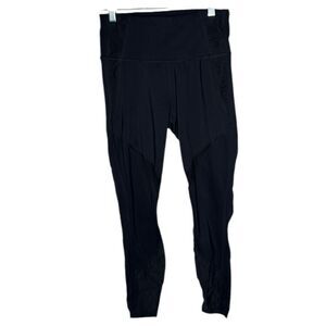 Athleta Sheer Bottom Black Leggings. Size Small.